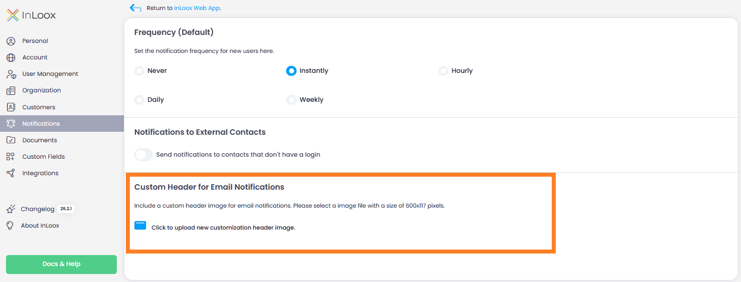 Custom header image for notification emails