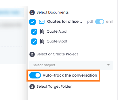 Automatic email conversation tracking