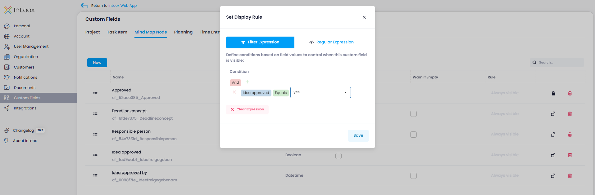 Filter Designer for custom fields