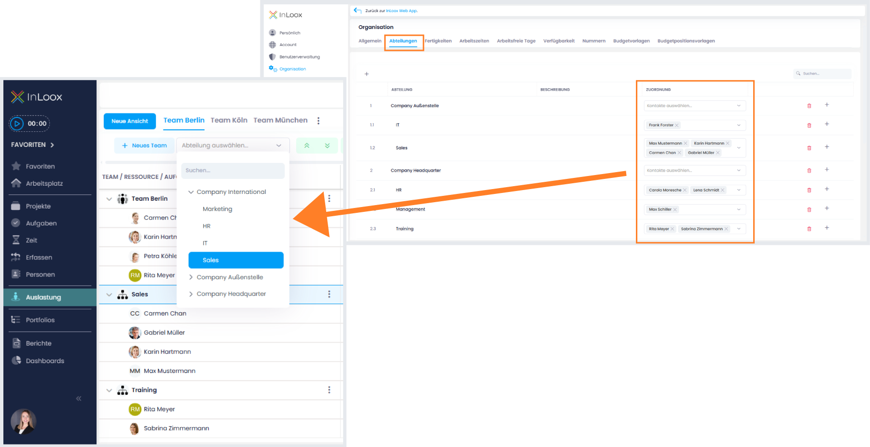 Divisions in workload view