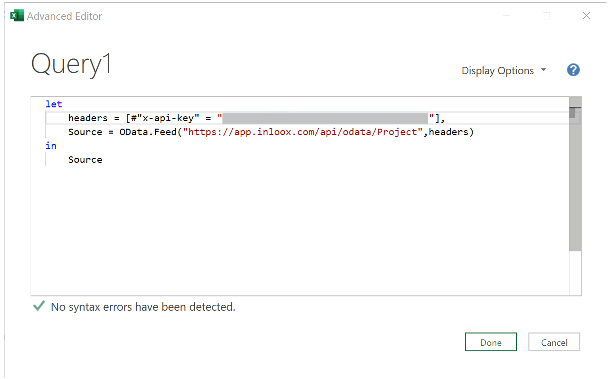 Enter query
