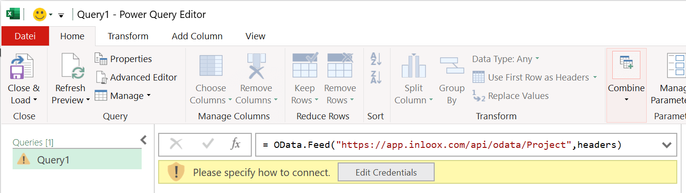 Edit Credentials