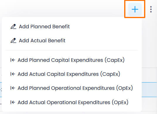 Add new plan in list view