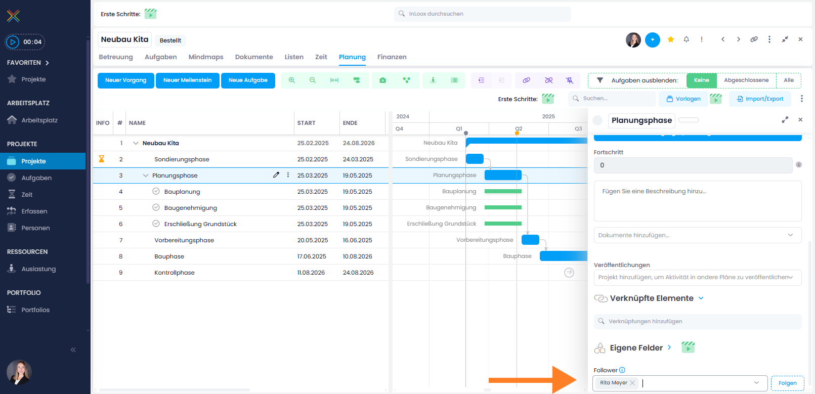 Planning: Followers on activity