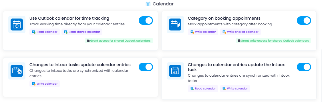 Calendar integration