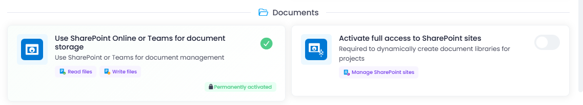 Documents integration