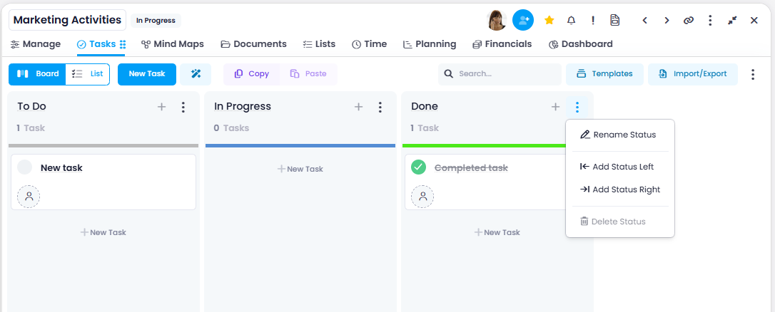 Kanban board