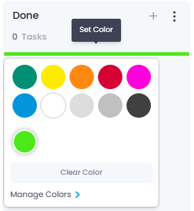 Choose a color for a Kanban column