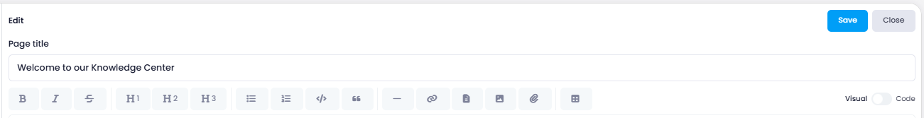 Knowledge text editor