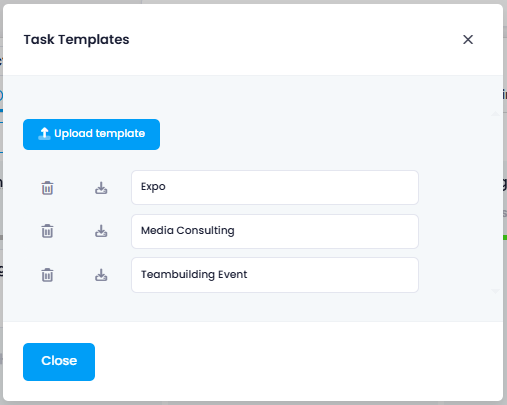 Manage task templates
