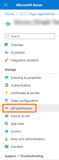 API permissions
