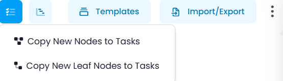 Copy all nodes or only leaf nodes to tasks