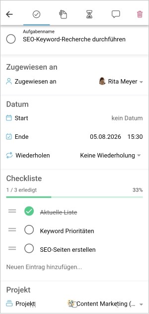 Mobile App: Edit task details (Samsung)