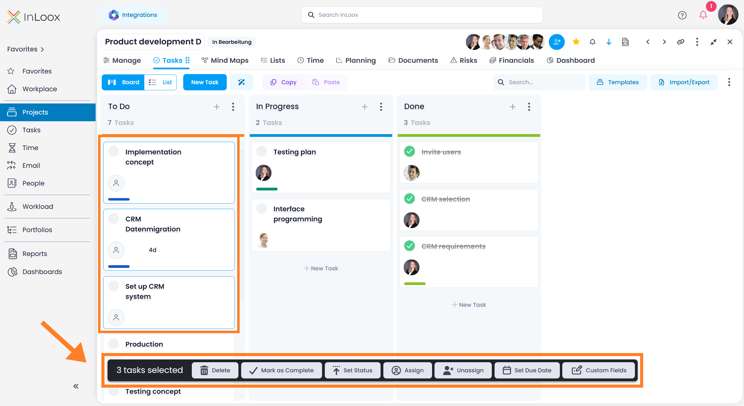 Multi-select in Kanban board