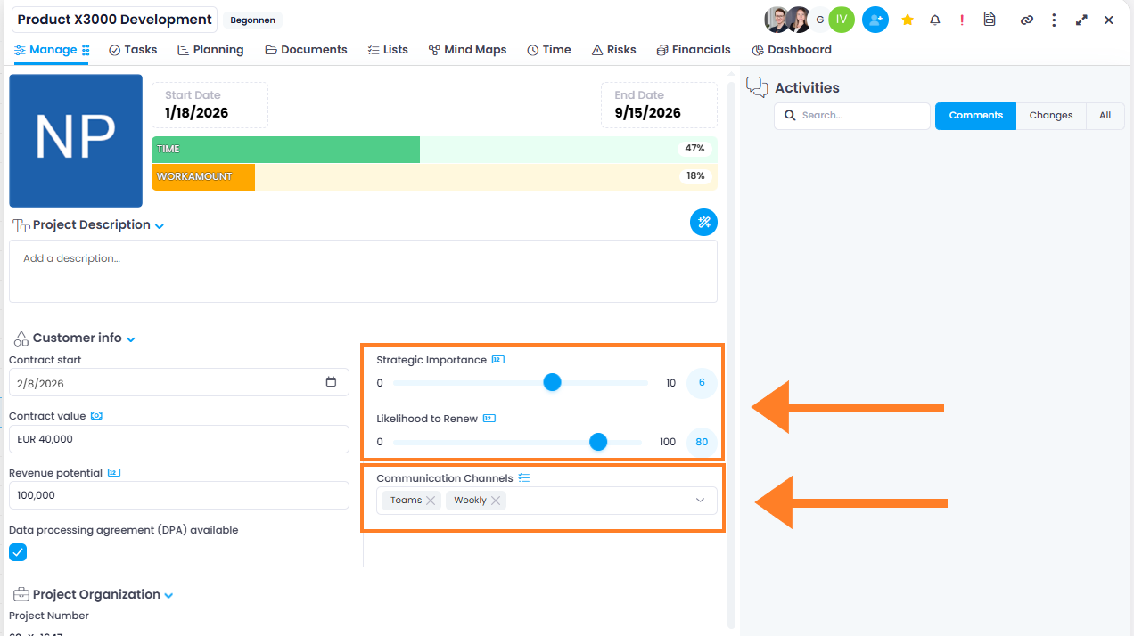 Multi-Select and Range custom fields