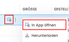 Open document in app