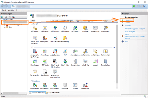 Restart IIS