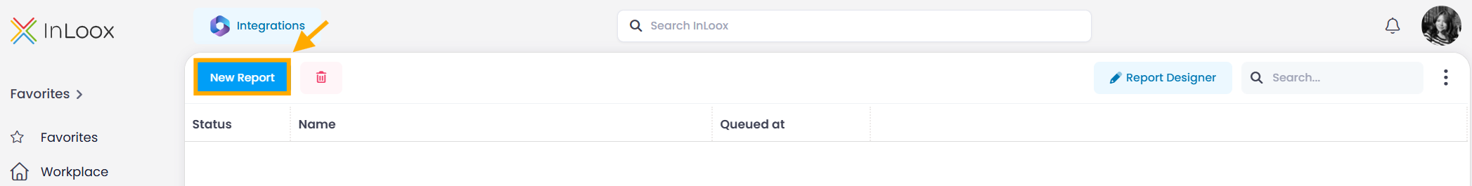Create new standard report