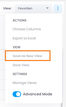 Save as a new view