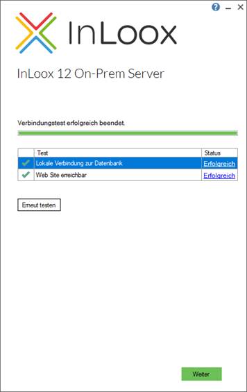 Post-installation database test