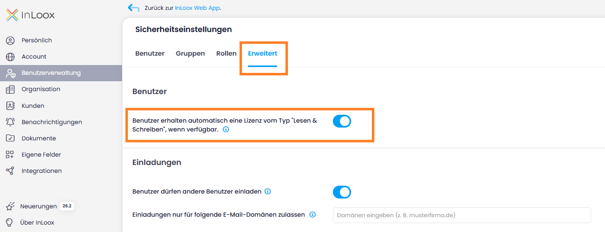 Automatische Lizenzverteilung