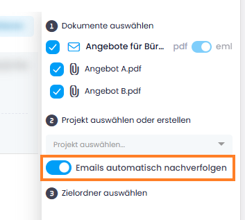 Automatisches E-Mail-Konversations-Tracking