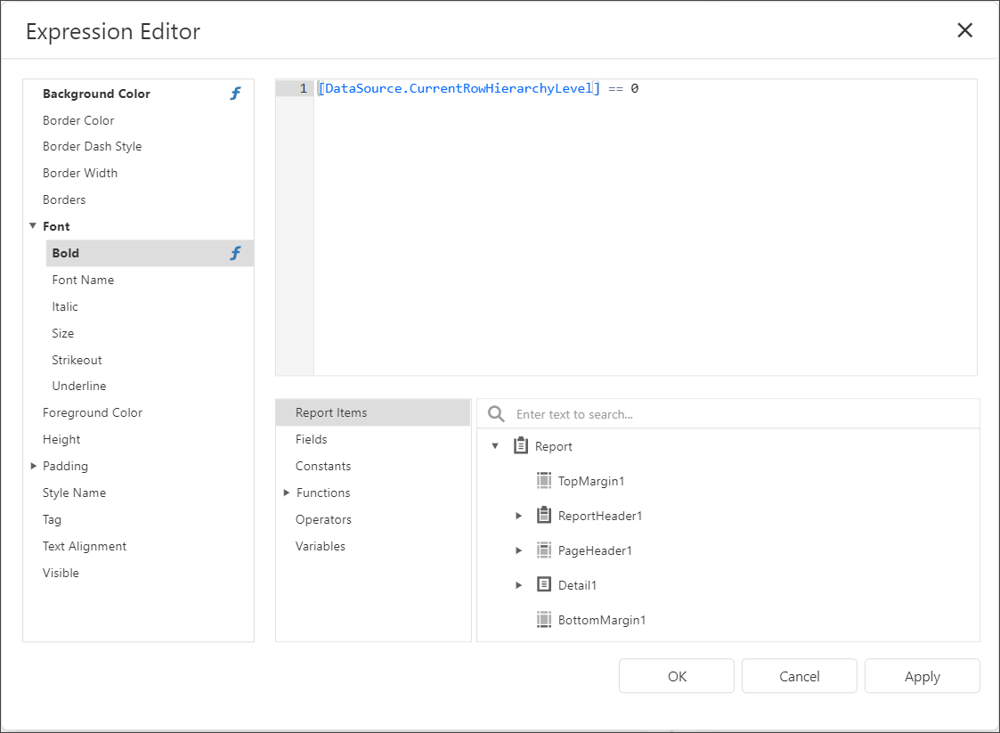 HierarchicalReport-ExpressionVariable