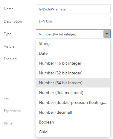 Integrierte Parametertypen