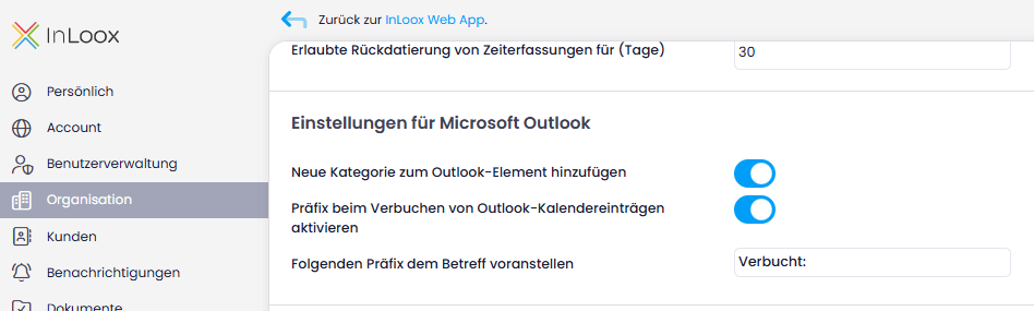 Microsoft Outlook-Einstellungen