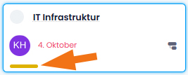 Aufgabenfarbe in der Kanban-Karte
