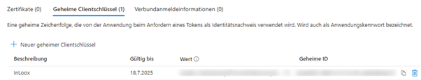 Geheime Clientschlüssel