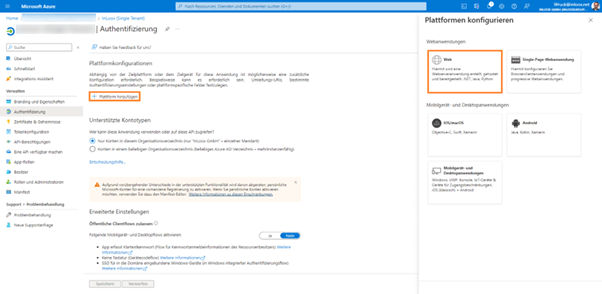 Plattform hinzufügen