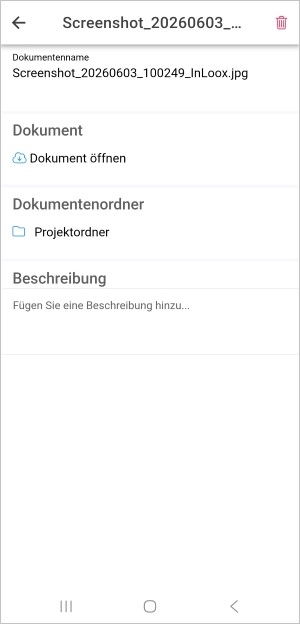 Mobile App: Dokumentendetails bearbeiten