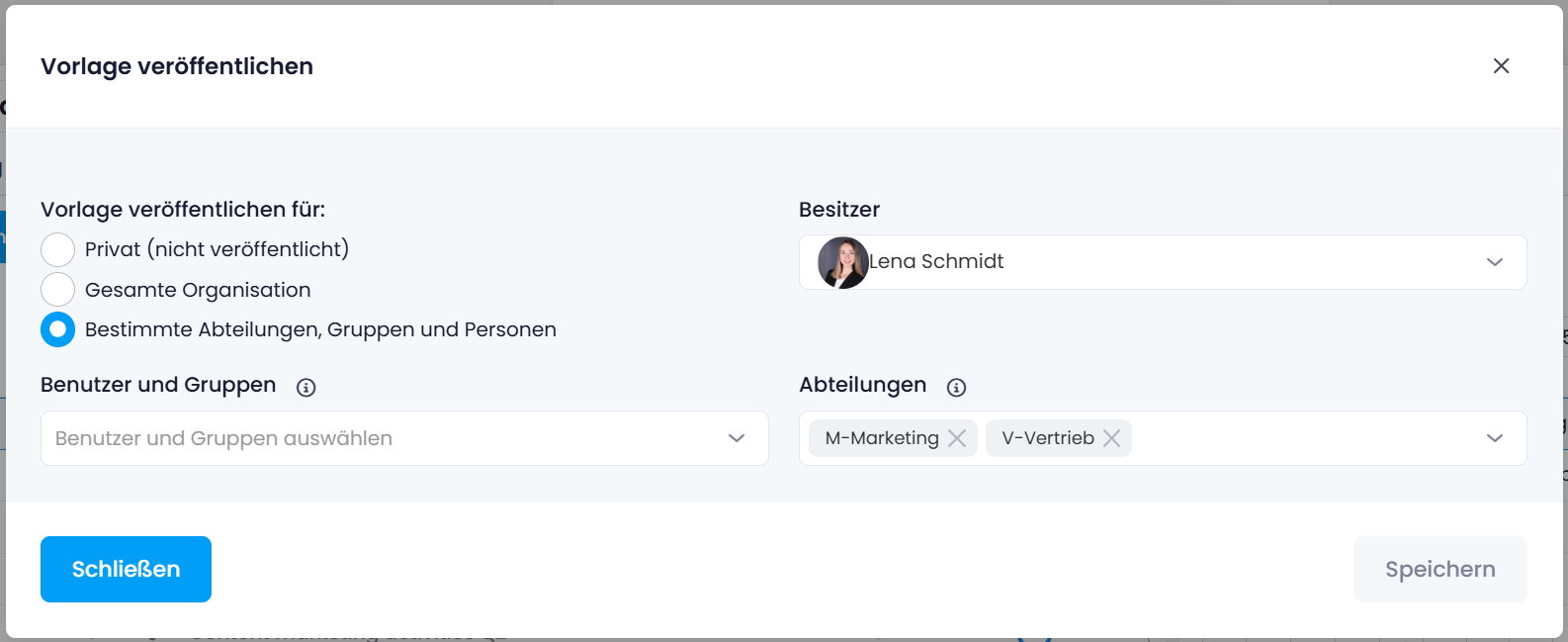 Planungsvorlage veröffentlichen