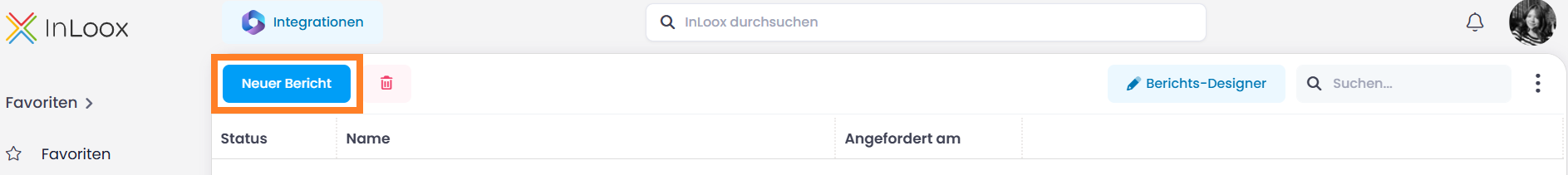 Neuen Standardbericht erstellen