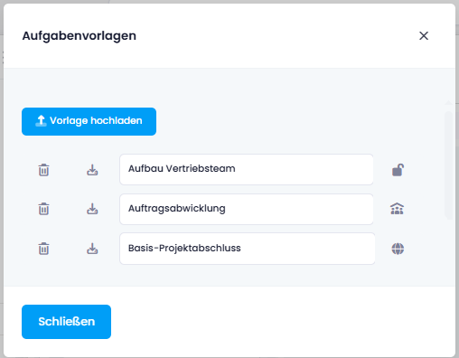 Aufgaben-Vorlagen mit Veröffentlichungsstatus Aufgaben-Vorlagen mit Veröffentlichungsstatus